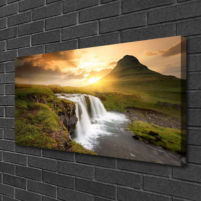 Foto op canvas Mountain waterfall nature