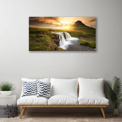 Foto op canvas Mountain waterfall nature
