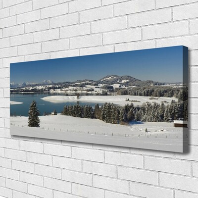 Foto op canvas Bergen van de sneeuw lake region
