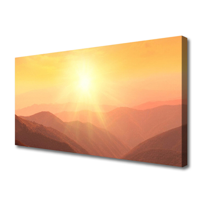 Foto op canvas Sun mountain landscape