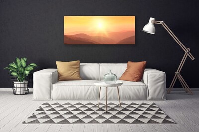 Foto op canvas Sun mountain landscape