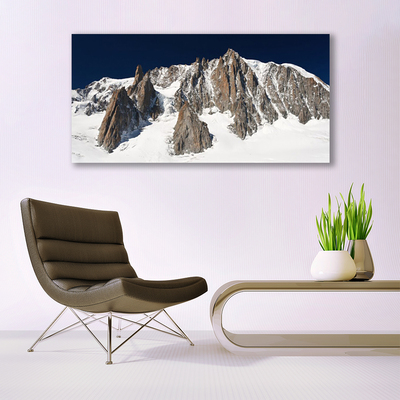 Foto op canvas Sneeuw bergpieken
