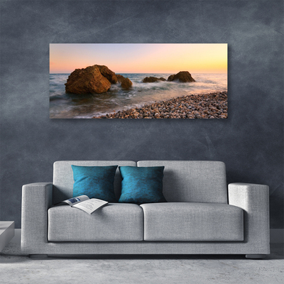 Foto op canvas Rocks coast sea waves