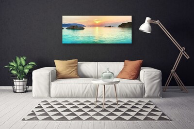 Foto op canvas Rotsen sun sea landscape