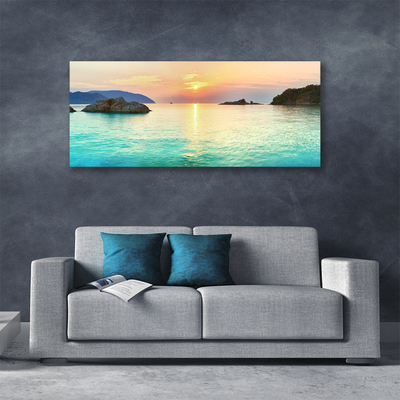 Foto op canvas Rotsen sun sea landscape