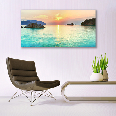 Foto op canvas Rotsen sun sea landscape