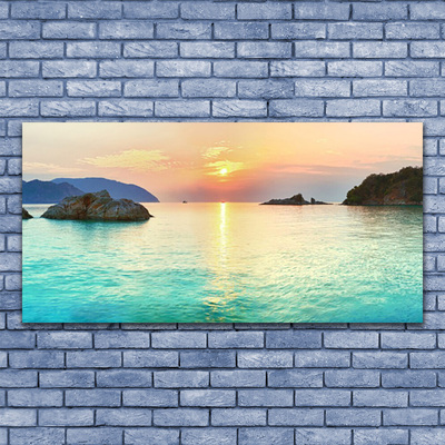 Foto op canvas Rotsen sun sea landscape