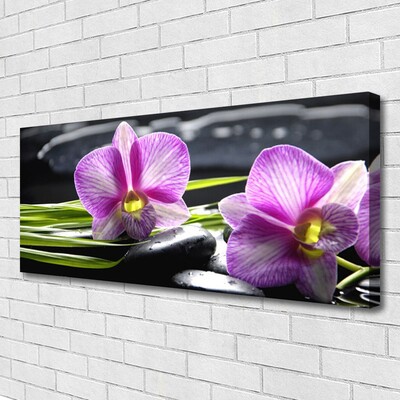 Foto op canvas Orchid zen spa stones