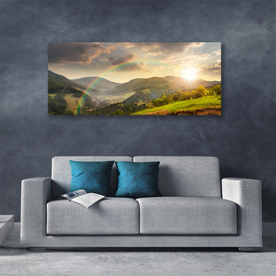 Foto op canvas Bergweide sunset