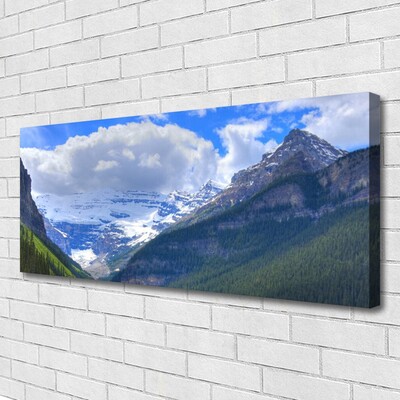 Foto op canvas Het landschap van bergen