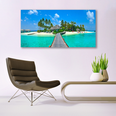 Foto op canvas Tropical palm beach