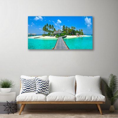 Foto op canvas Tropical palm beach