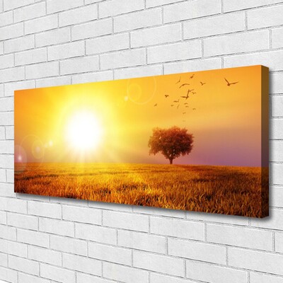 Foto op canvas Sunset weidevogels