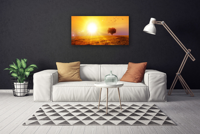 Foto op canvas Sunset weidevogels