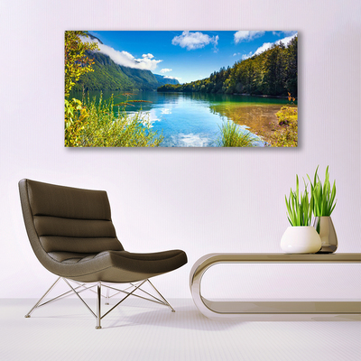 Foto op canvas Natuur bergen forest lake