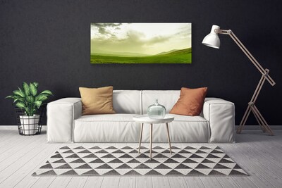 Foto op canvas Nature green meadow view