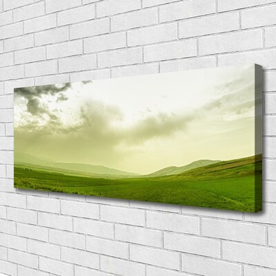 Foto op canvas Nature green meadow view