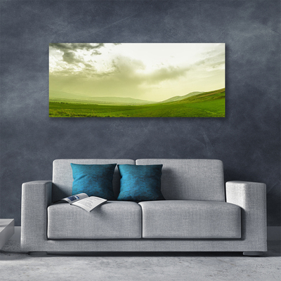 Foto op canvas Nature green meadow view