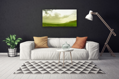 Foto op canvas Nature green meadow view