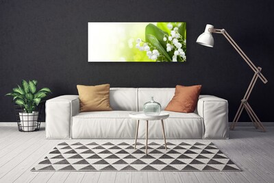 Foto op canvas Bladeren bloemen lelies van de vallei weide