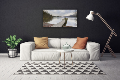 Foto op canvas Architectuur bridge lake