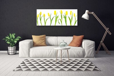 Foto op canvas Tulpen gele bloemen