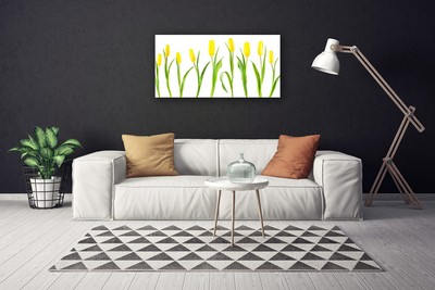 Foto op canvas Tulpen gele bloemen