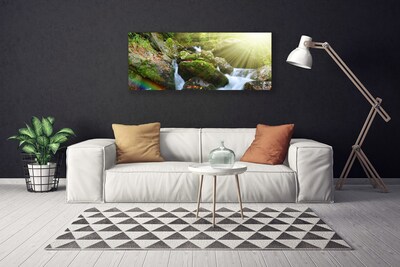 Foto op canvas Rainbow waterfall nature streamen