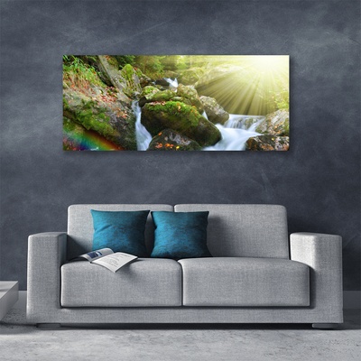 Foto op canvas Rainbow waterfall nature streamen