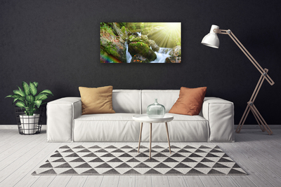 Foto op canvas Rainbow waterfall nature streamen