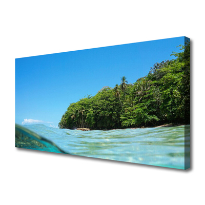 Foto op canvas Sea tree landscape