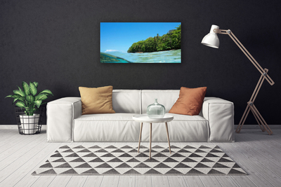 Foto op canvas Sea tree landscape