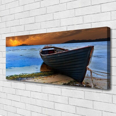 Foto op canvas Sea coast beach boat