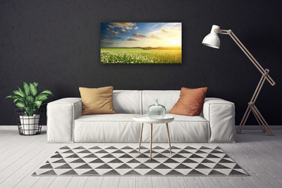 Foto op canvas Bloemen weidelandschap