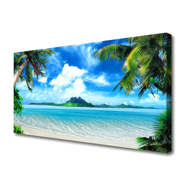 Foto op canvas Tropische palm sea island