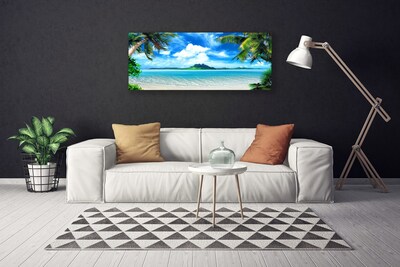 Foto op canvas Tropische palm sea island