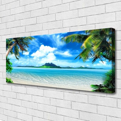 Foto op canvas Tropische palm sea island