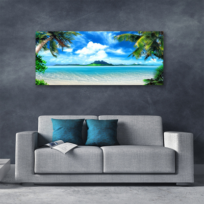Foto op canvas Tropische palm sea island