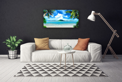 Foto op canvas Tropische palm sea island