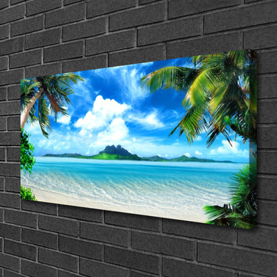 Foto op canvas Tropische palm sea island
