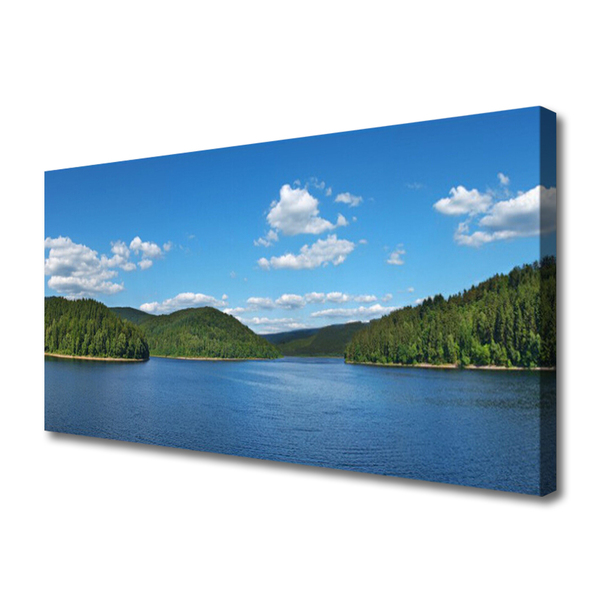 Foto op canvas Lake forest landscape