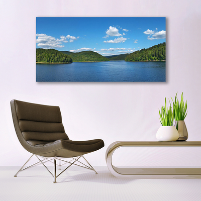 Foto op canvas Lake forest landscape