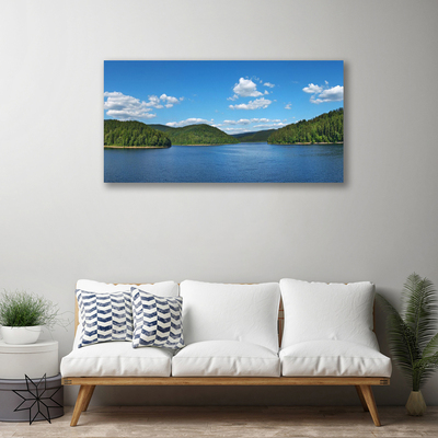 Foto op canvas Lake forest landscape