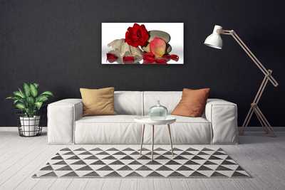 Foto op canvas Bloemblaadjes van rozen stilleven