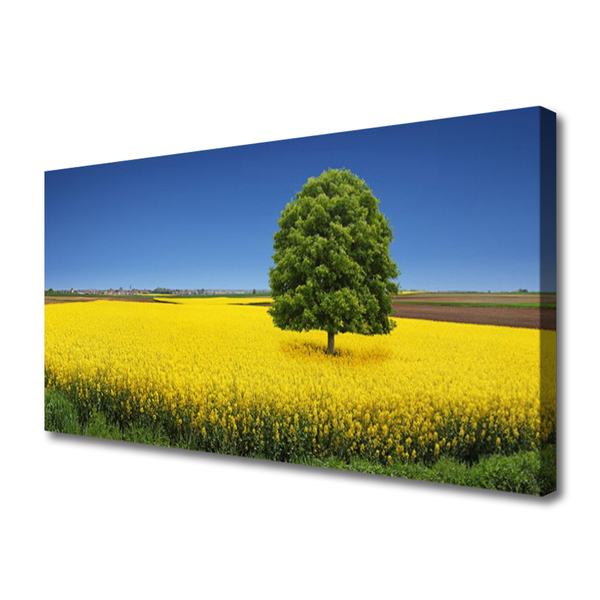 Foto op canvas Tree meadow nature field