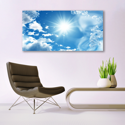 Foto op canvas Blue sky zon wolken