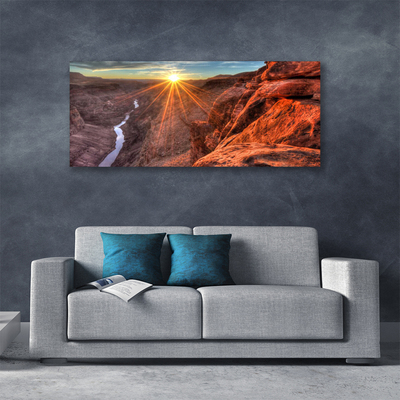 Foto op canvas Zon landschap van de woestijn