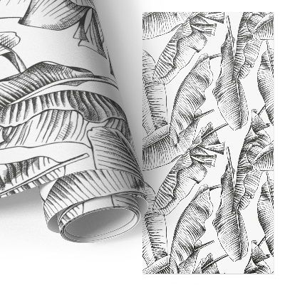 Plakfolie meubels met een dessin van bananenbladeren