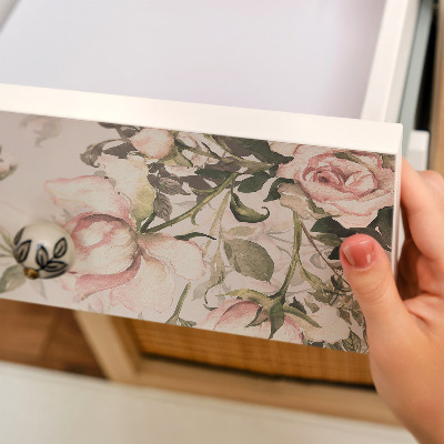 Plakfolie meubels Vintage bloemen