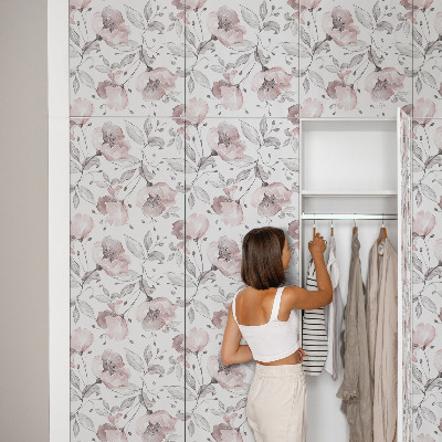 Plakfolie meubels Pastelkleurige bloemen